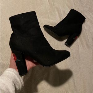 Rose heel booties